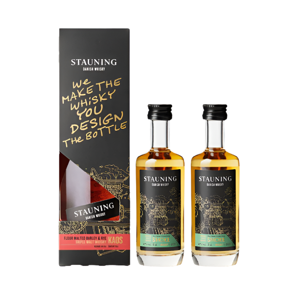Stauning KAOS Whisky-Set mit Smoke Probierflaschen