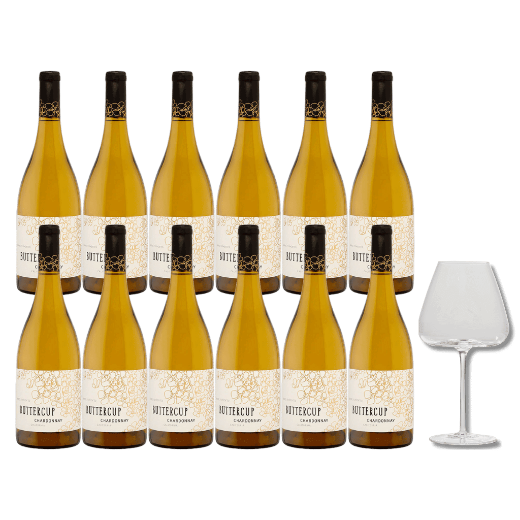 Buttercup Chardonnay 12er-Set inkl. Weinglas