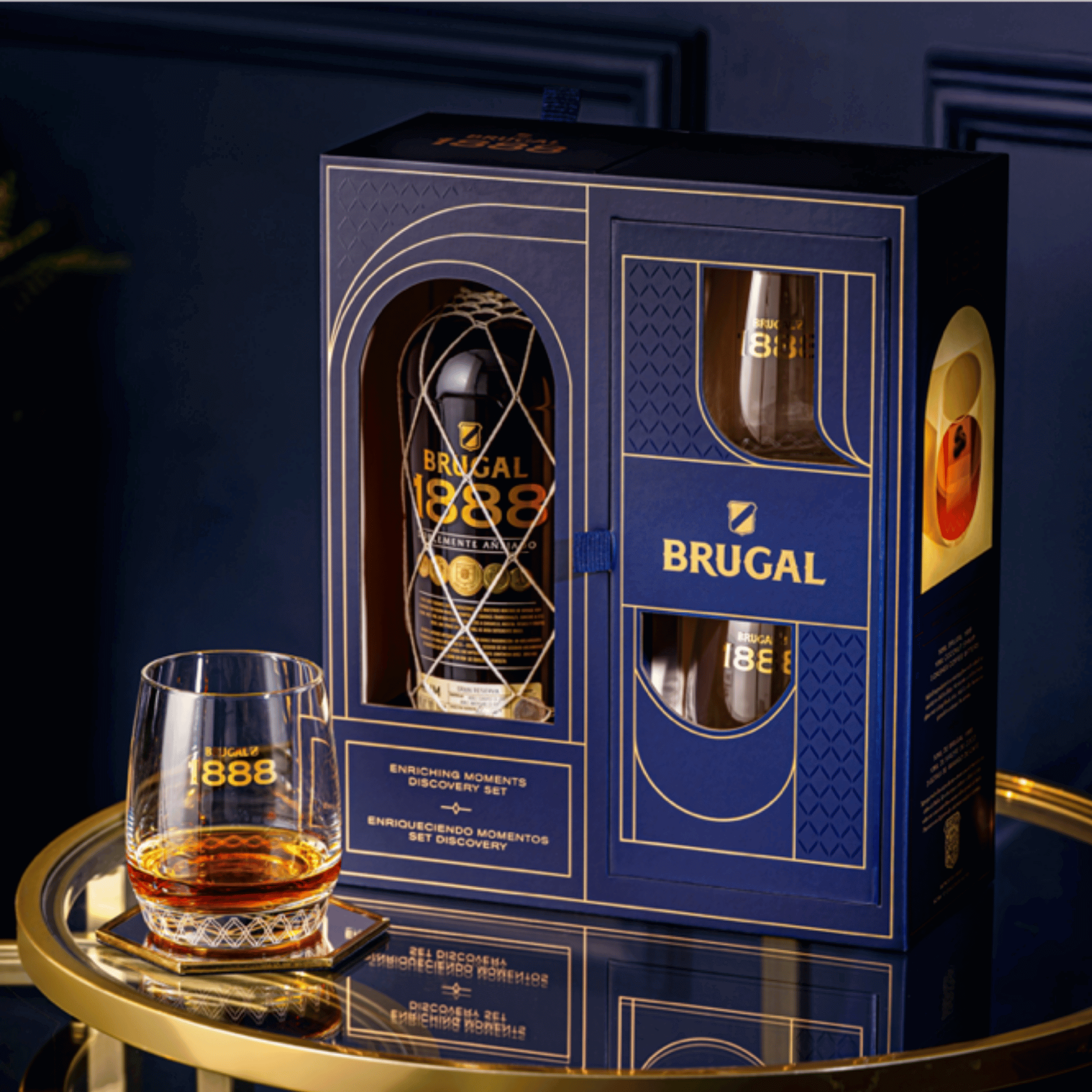 Brugal 1888 Giftpack – Premium-Rum mit 2 Gläsern