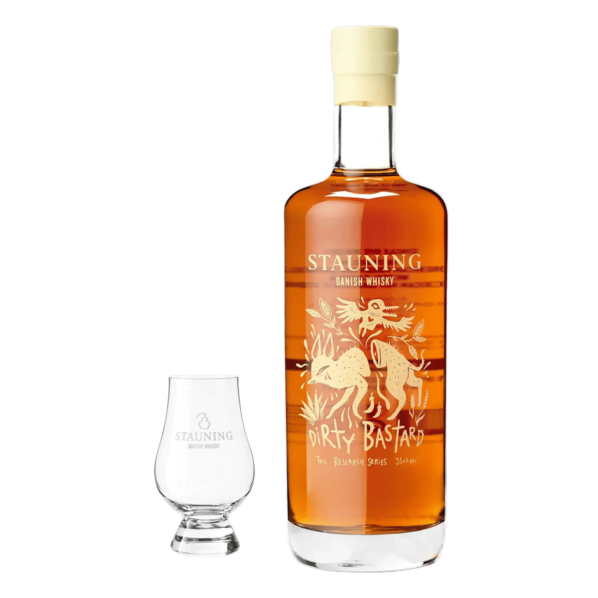 Stauning Dirty Bastard + Stauning Whisky Glas – Unik Whiskyoplevelse