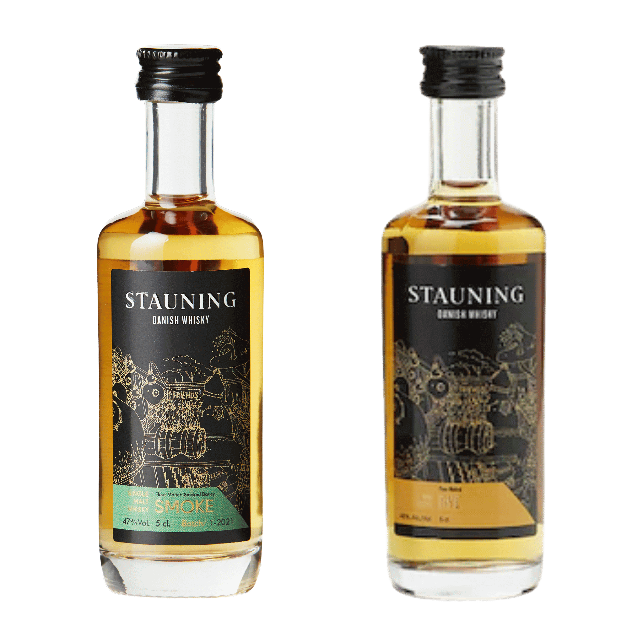 Stauning Whisky Smoke & rye Pakke 2 x 5 cl