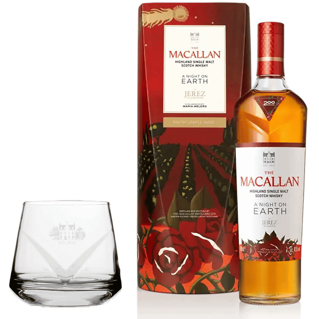   
Whiskygenuss der Extraklasse – The Macallan A Night On Earth – Jerez im Geschenkset  
