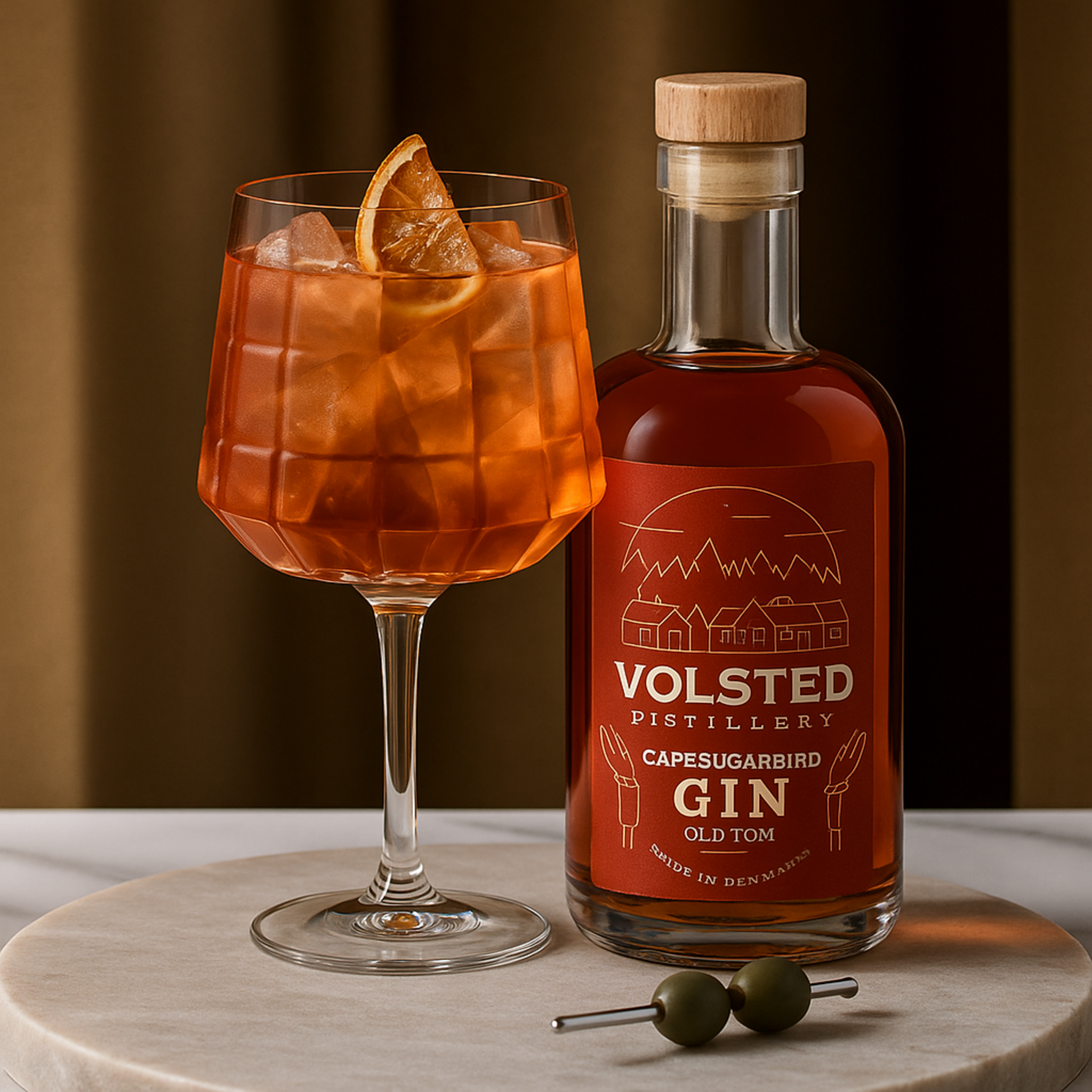 Volsted Cape Sugarbird Gin Set mit 2 Gläsern