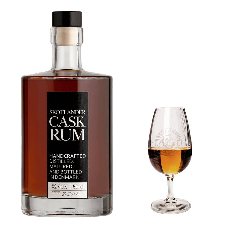 Skotlander Rum Cask og Romglas