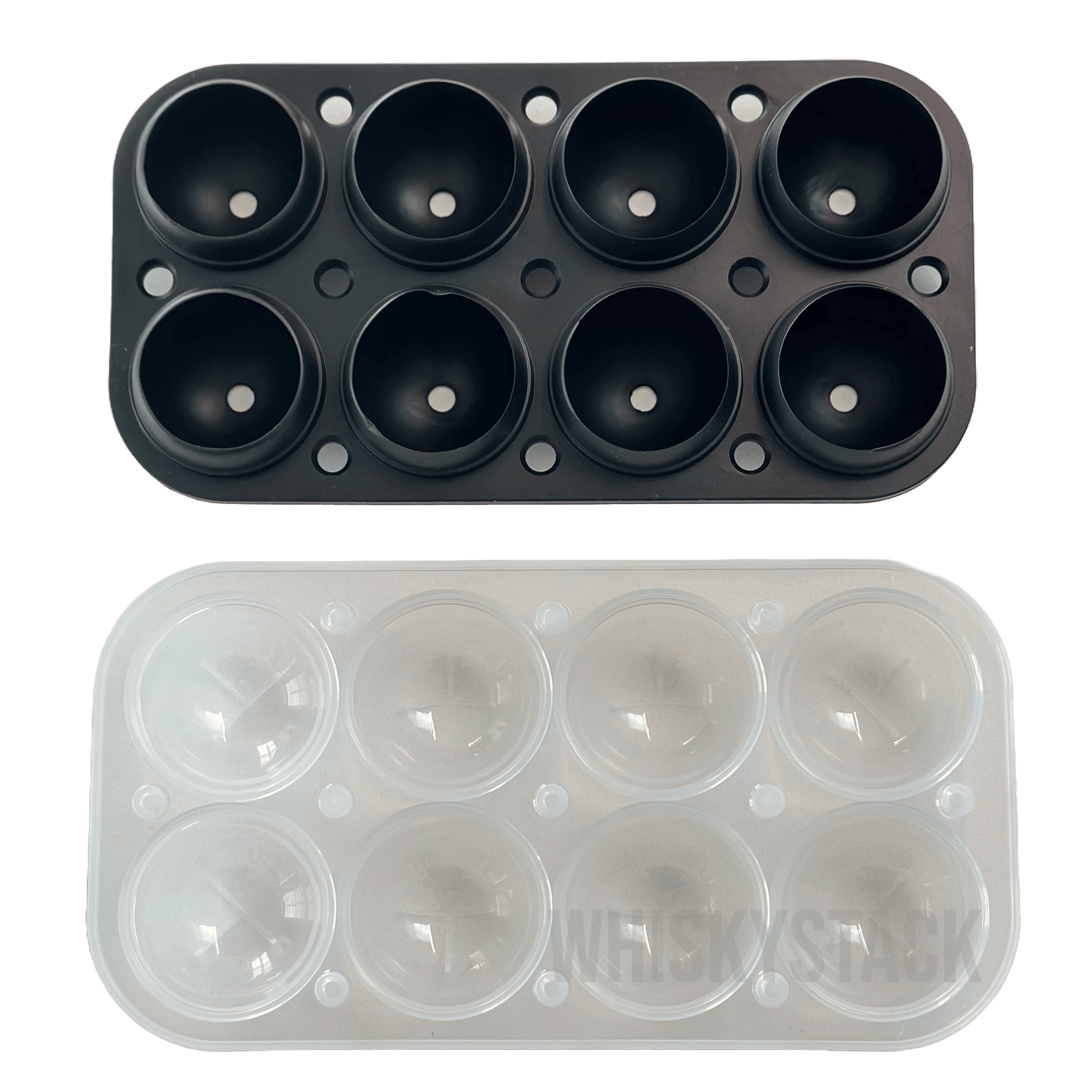 Runde Eiswürfelform für 8 Kugeln aus Silikon & PP