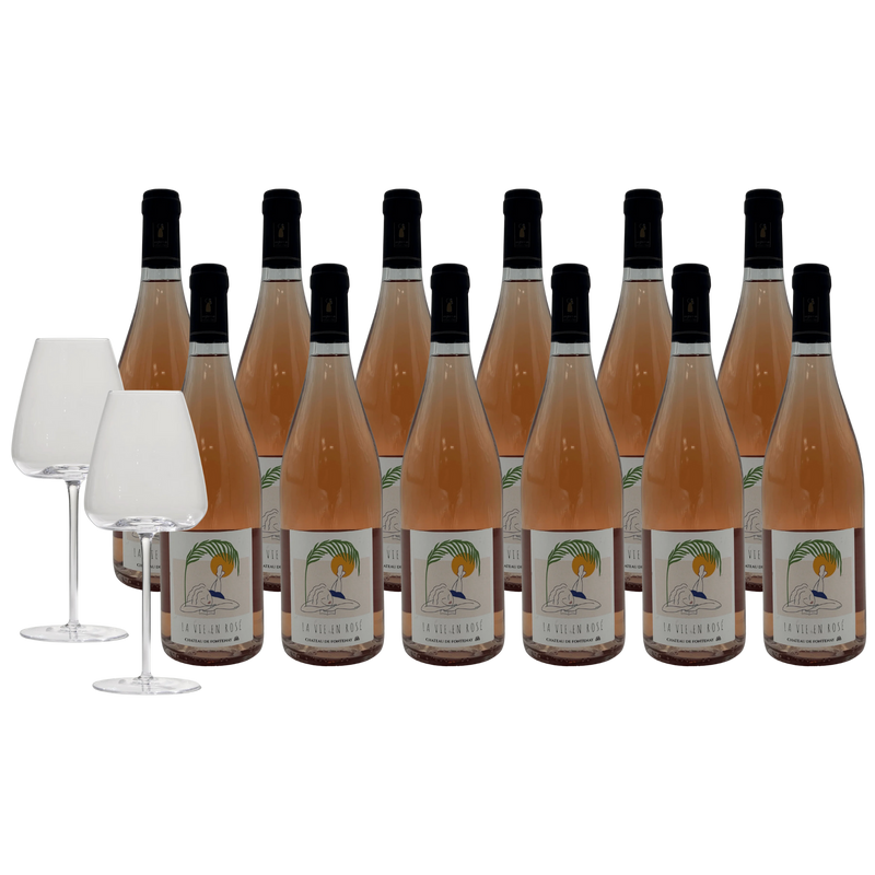 La Vie en Rosé – 12 Flasker + 2 The Brilliant Blanco Glas