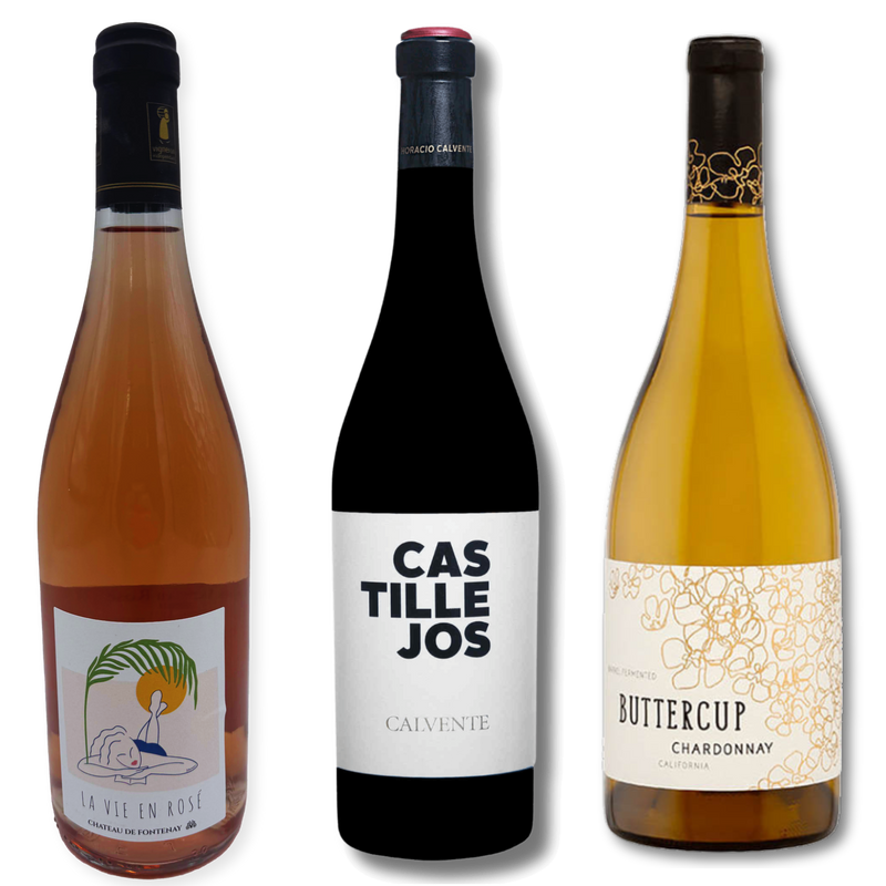 Tasting Set: Buttercup Chardonnay, Castillejos & La Vie en Rosé