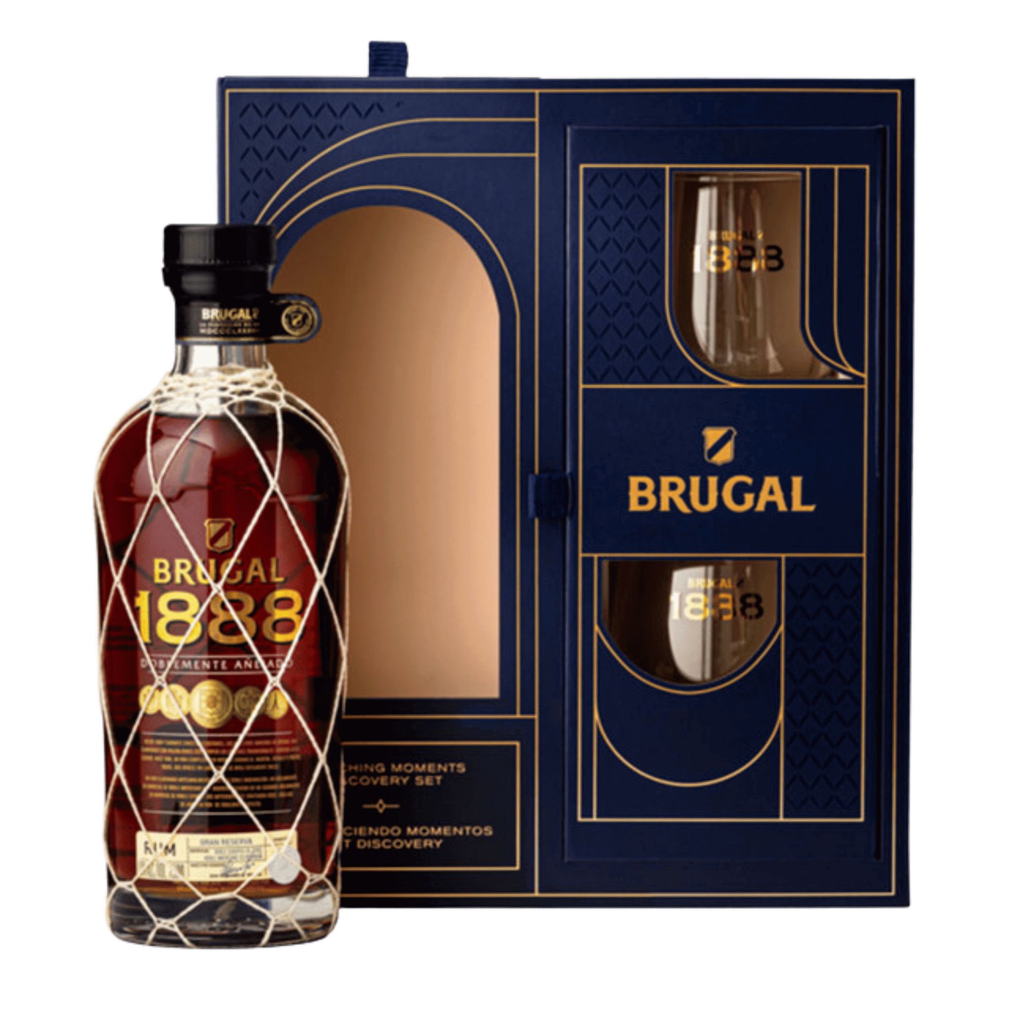 Brugal 1888 Giftpack – Premium-Rum mit 2 Gläsern