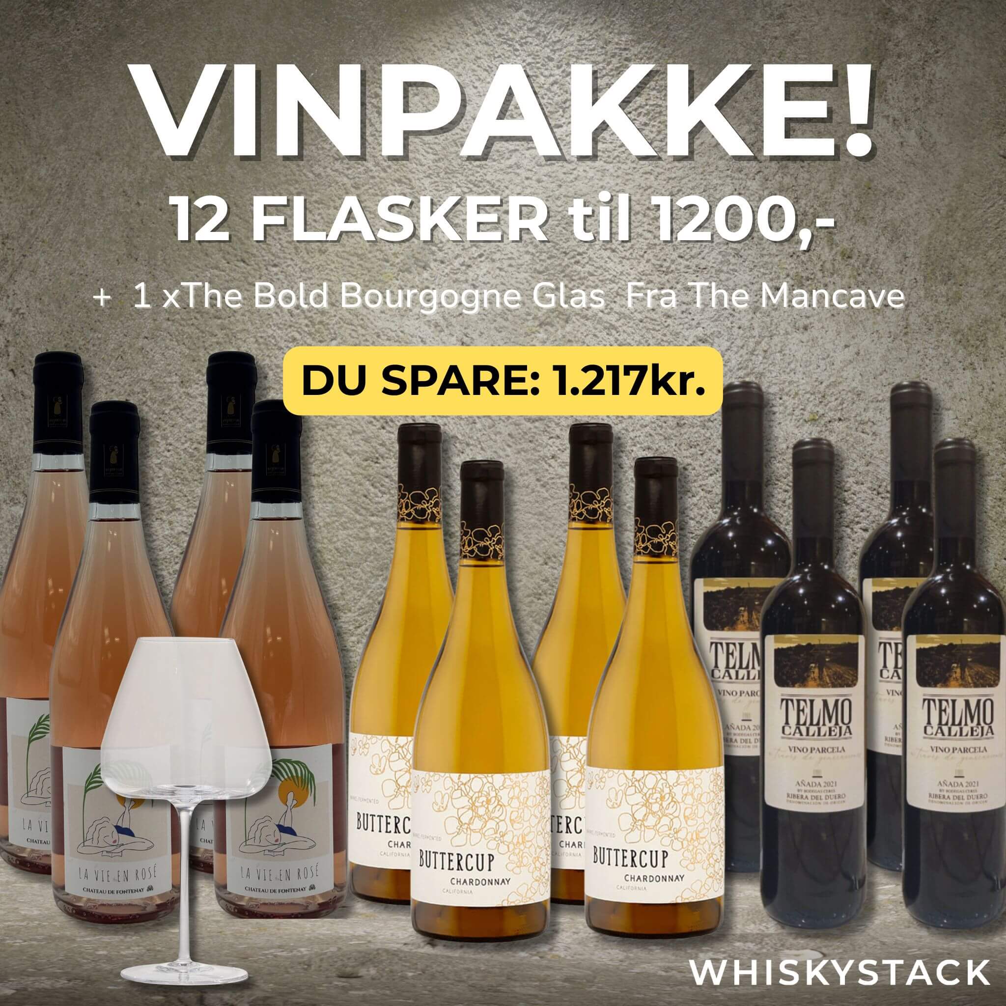 12 Flaschen Wein + Burgunderglas – über 50 % sparen