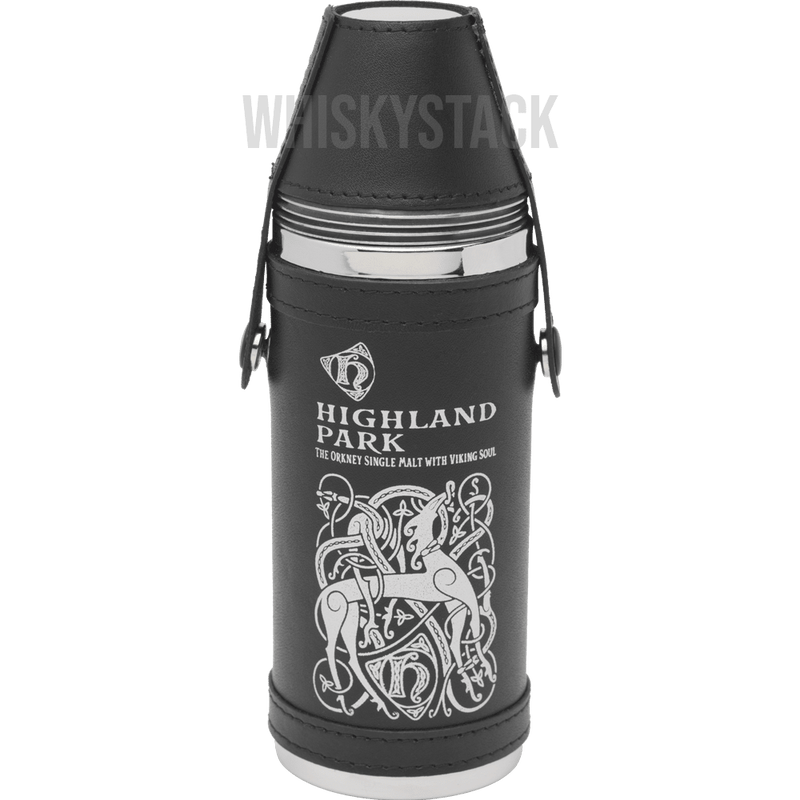 Highland Park Set - Flachmann in Leder & 4 Gläser