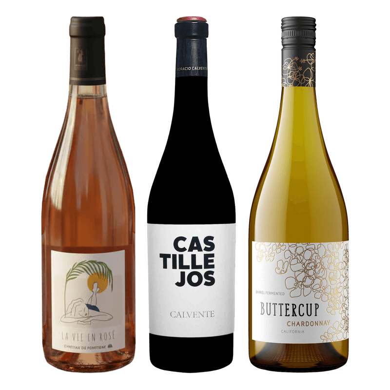 Tasting Set: Buttercup Chardonnay, Castillejos & La Vie en Rosé
