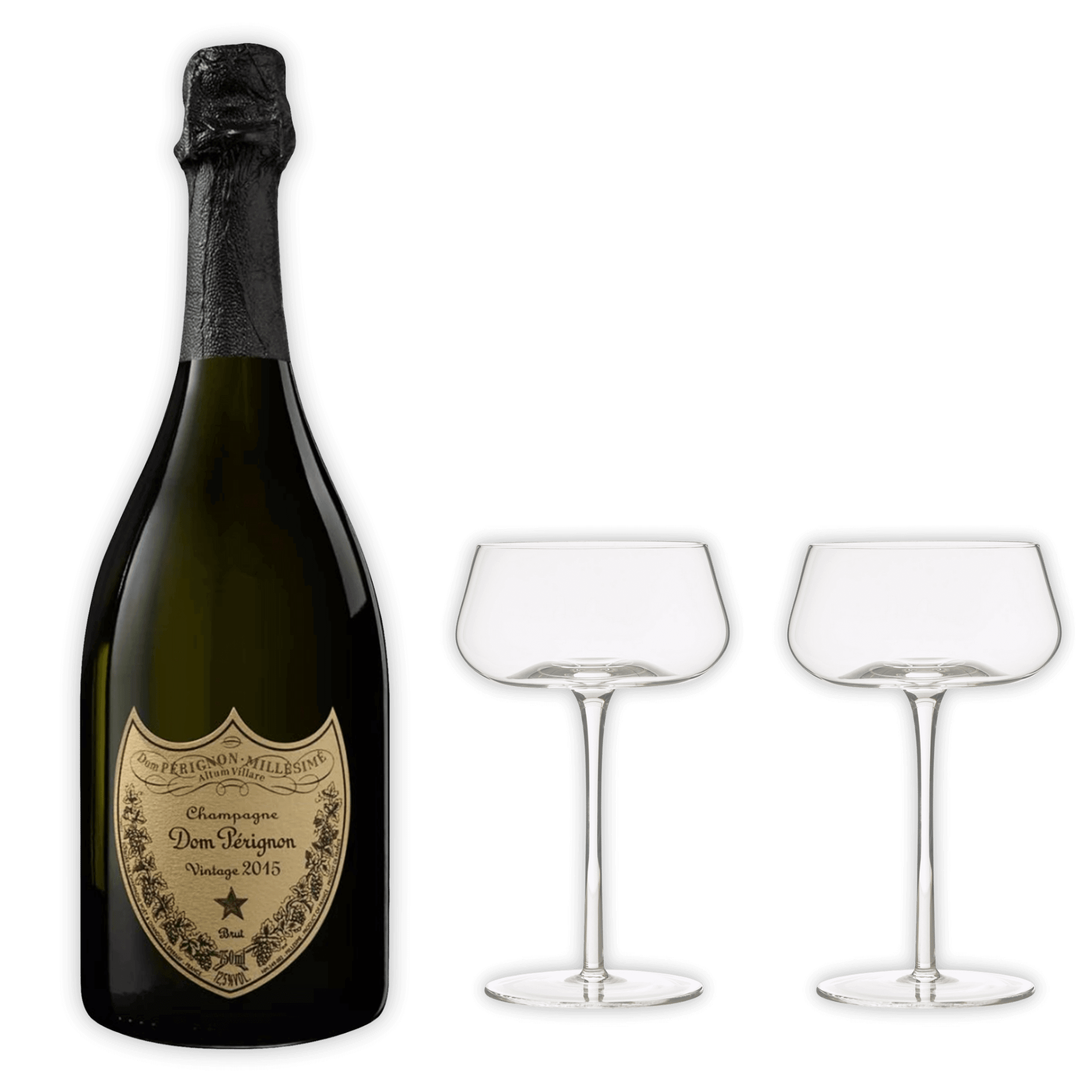 Dom Pérignon 2015 Set mit 2 Champagnergläsern
