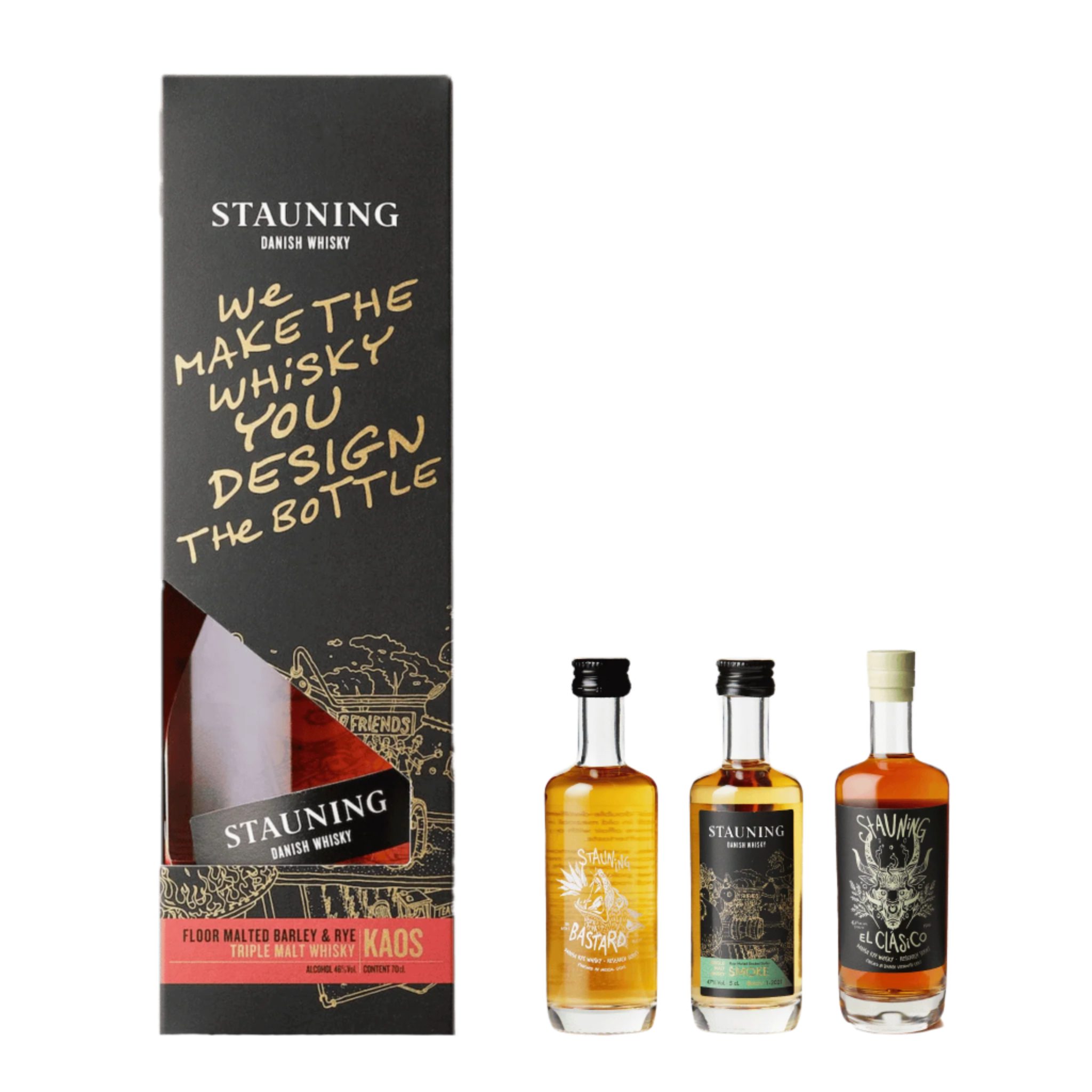 Stauning Whisky Set: KAOS Edition & Tasting-Set