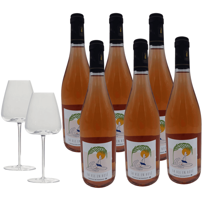 La Vie en Rosé – 6 Flasker + 2 The Brilliant Blanco Glas
