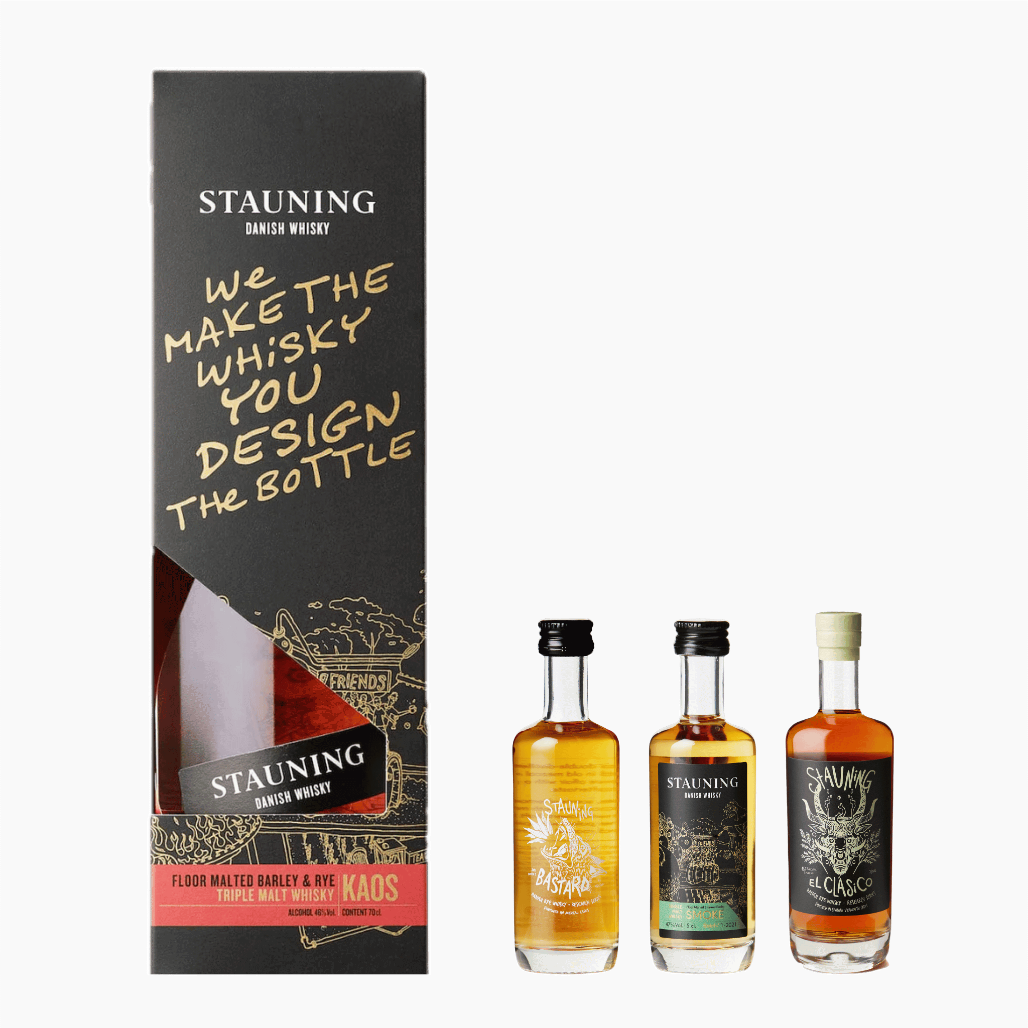 Stauning Whisky Set: KAOS Edition & Tasting-Set