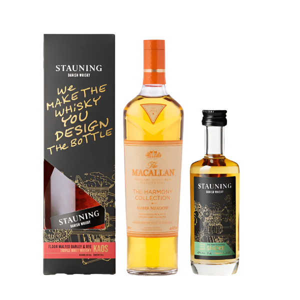 Stauning KAOS Design Edition, The Macallan Amber Meadow & Stauning Smoke 5 cl