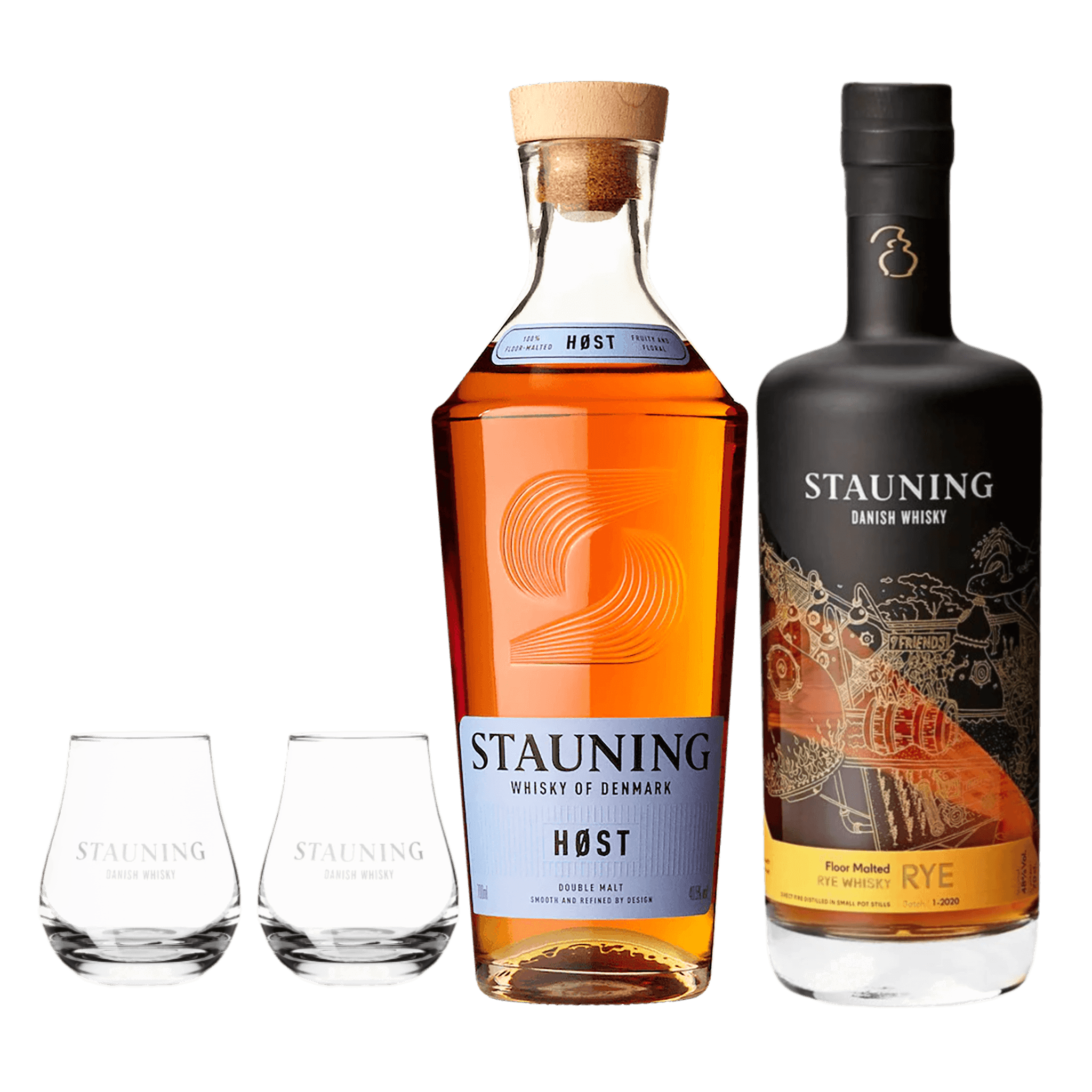 Facebook Tilbud - 1 Stauning Rye og 1 Stauning Høst incl. 2 Stk. Whisky Glas