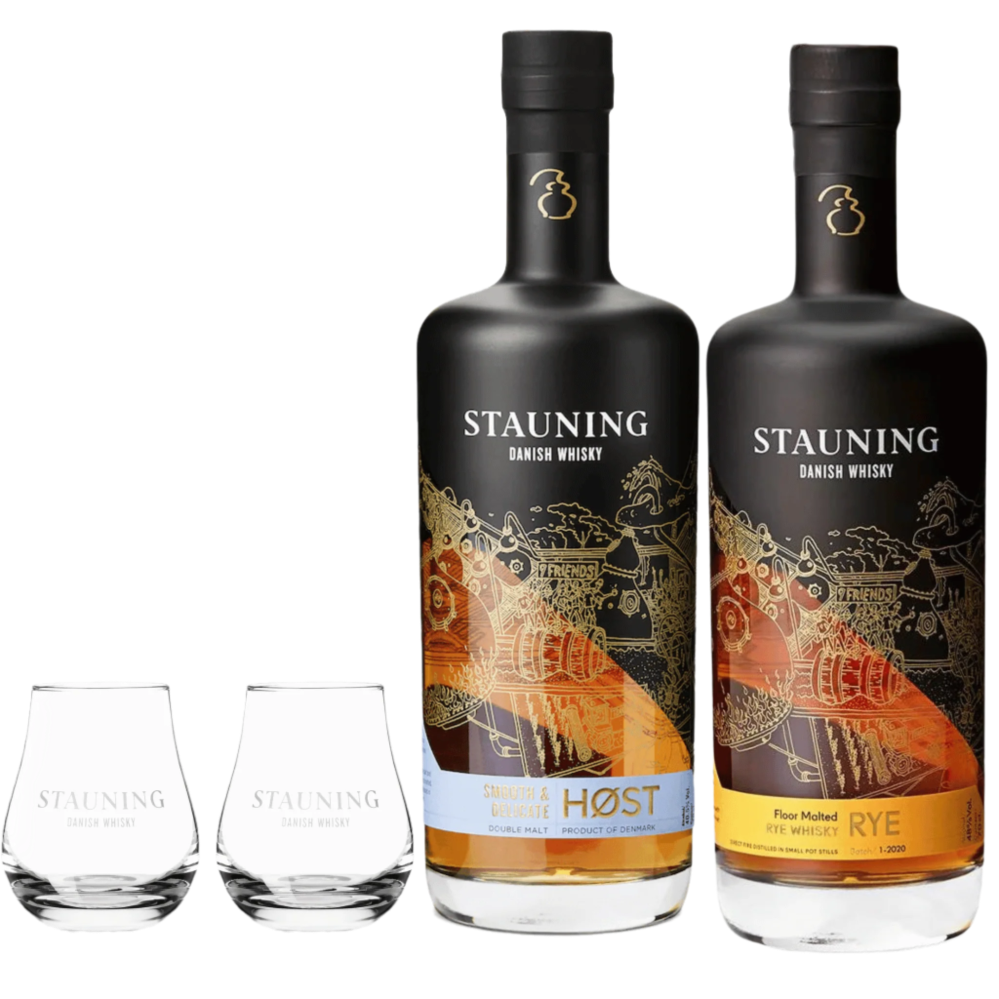 Facebook Tilbud - 1 Stauning Rye og 1 Stauning Høst incl. 2 Stk. Whisky Glas