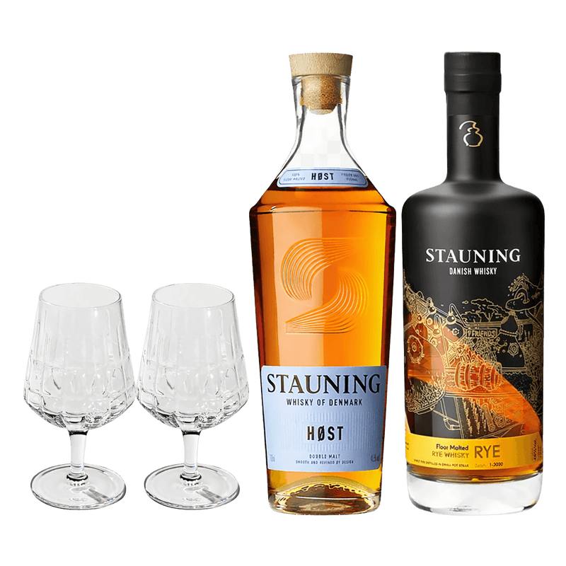 Stauning Høst & Rye + 2x The Bullet Whiskygläser