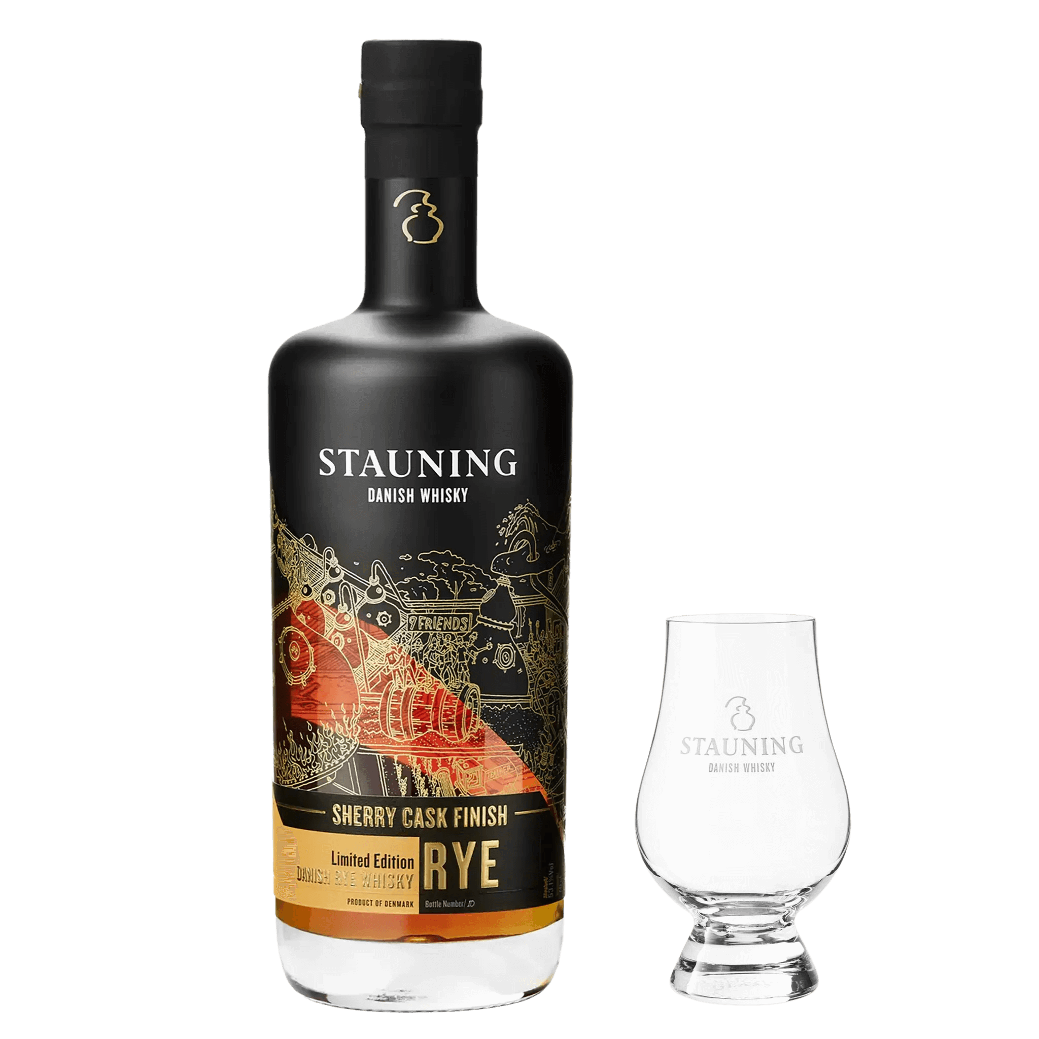 Stauning Rye Sherry Cask Finish og Stauning Glas