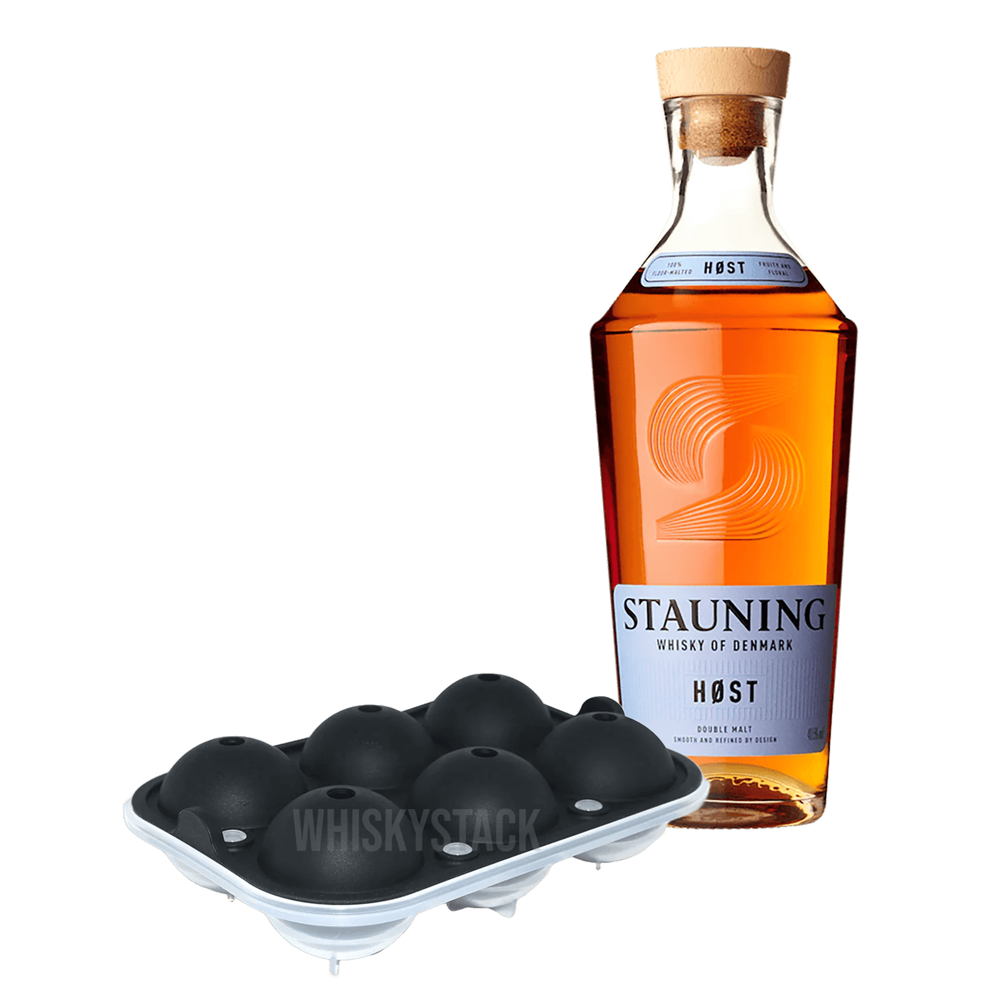 Stauning Whisky Høst + Supreme Runde Eiswürfelform für 6 Stk Whiskystack